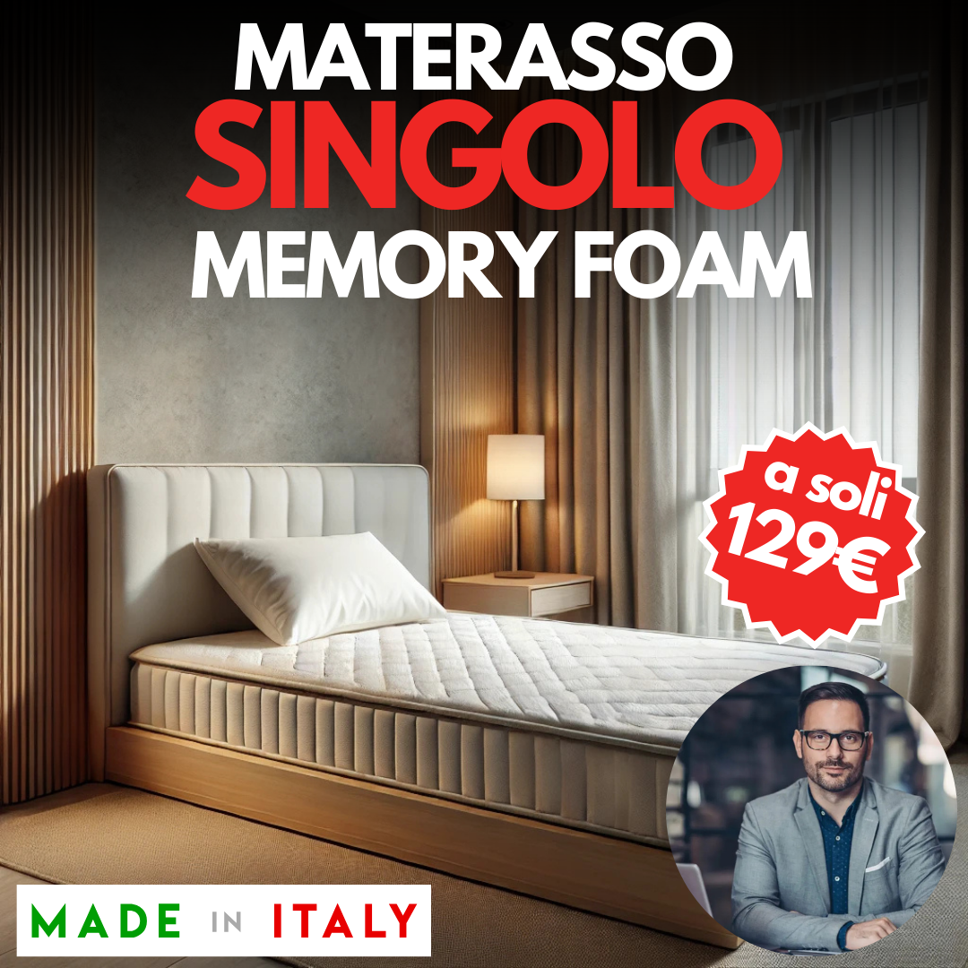 Materasso singolo memory foam premium 80x190 in offerta