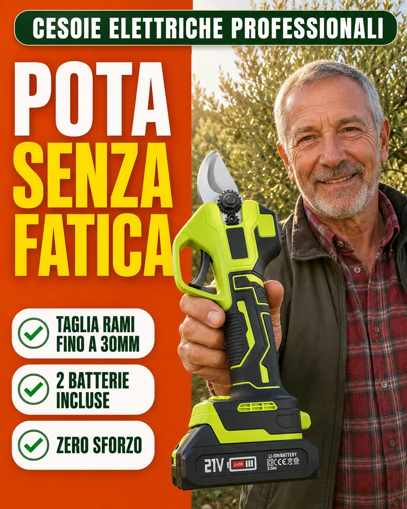 PotaPro Cesoie Elettriche con 2 batterie