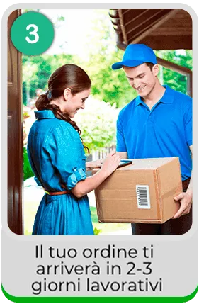 3. Il tuo ordine arriva in 2-3 giorni lavorativi