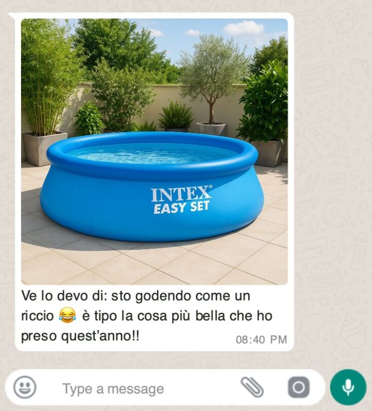 zeoob.com_9om6kn86pu_photo Piscina Portatile INTEX Easy SET e il RELAX è direttamente a CASA TUA