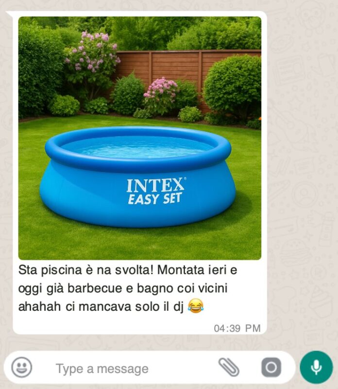 zeoob.com_o9xdcs22l4_photo Piscina Portatile INTEX Easy SET e il RELAX è direttamente a CASA TUA